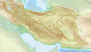 Karte (Kartografie)-Flughafen Täbris-861px-Iran_relief_location_map.jpg