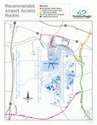 Kaart (kartograafia)-Francisco C. Ada International Airport-MapNewEntranceRdRecommendedRoutes.jpg