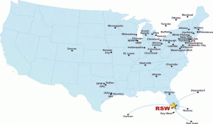 Bản đồ-Sân bay quốc tế Southwest Florida-RSW-Service-blue-map-02-03-16.jpeg