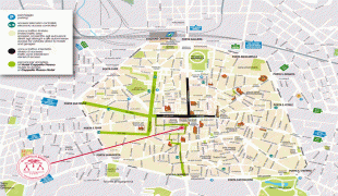 Kaart (kartograafia)-Bologna Borgo Panigale lennujaam-piantina-ztl.jpg
