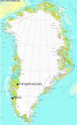 Bản đồ-Sân bay Nuuk-Map-of-Greenland-with-the-two-important-cities-Nuuk-and-Kangerlussuaq-as-they-rely.png